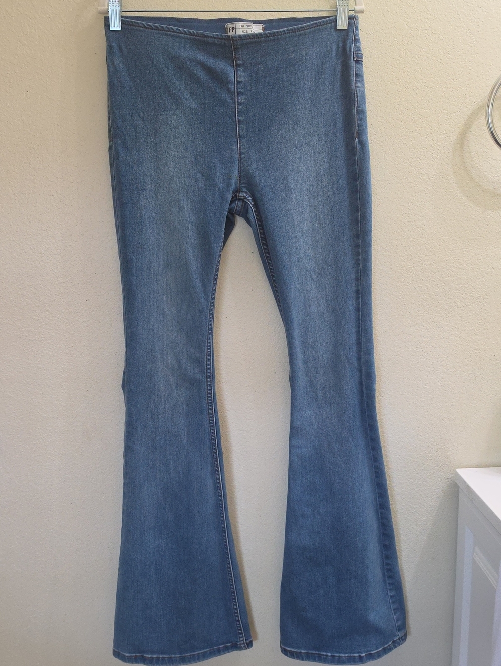 Free People Medium Blue Flare Jeans, Size 28